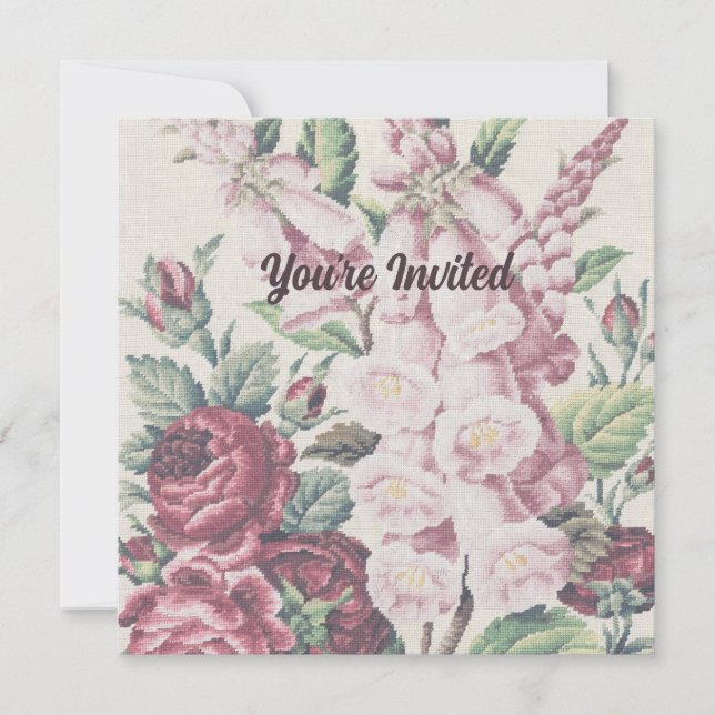 Invitación Flores cruzadas (Anverso)