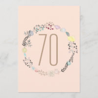Flores de abadejo y diamantes 70 cumpleaños
