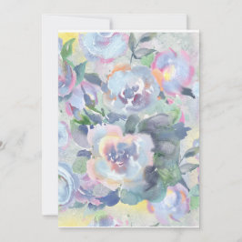 Invitación flores de acuarela