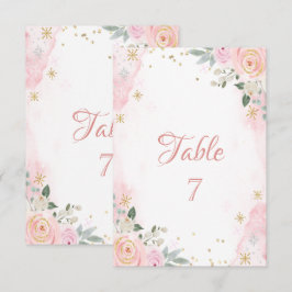 Invitación Flores de acuarela chic copos de nieve