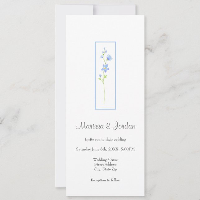 Invitación Flores de acuarela de vidrio de Jacob (Anverso)