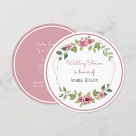 Invitación Flores de acuarela Ducha de novia