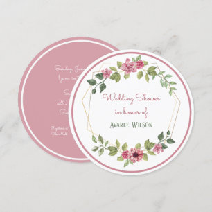 Invitación Flores de acuarela Ducha de novia