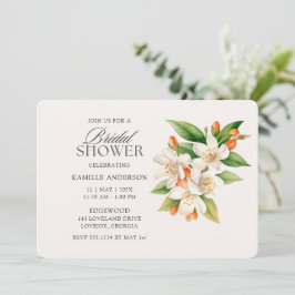 Invitación Flores de acuarela modernas duchas de novias