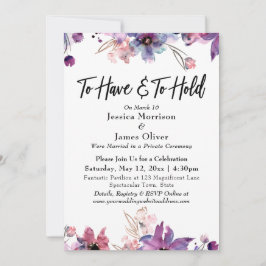 Invitación Flores de Acuarela Modernas Para Tener y Para Mant