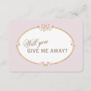 Invitación Flores de Acuarela Oro ¿Me Darás en Matrimonio?