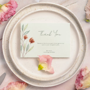 Invitación Flores de acuarela pastel verde