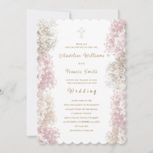 Invitación flores de aliento de bebé   Boda