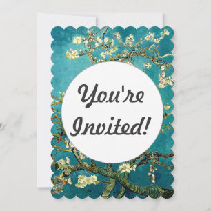 Invitación Flores de almendro al estilo del clasicismo de Van