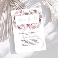 Flores de arco rosado es un Baby Shower chica