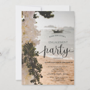 Invitación Flores de Barco de Vela Playa Compromiso 