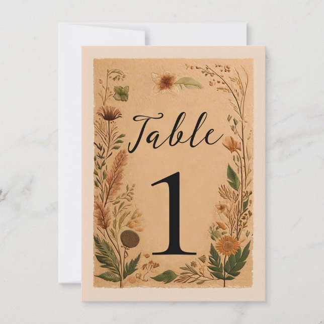 Invitación Flores de barro de barro de terracota número de ta (Anverso)