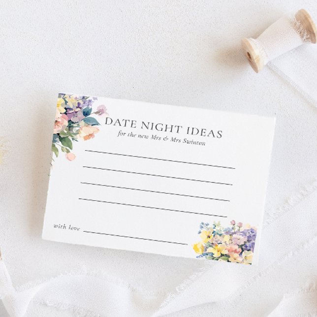 INVITACIÓN FLORES DE BLOQUE DE PASTEL DUCHA BRIDAL FECHA NOCH (Subido por el creador)