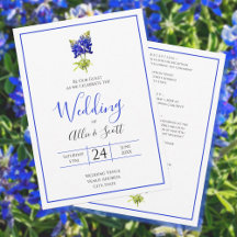 Flores de Bluebonnet en Texas, Boda moderno