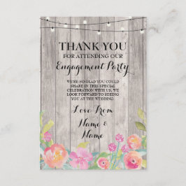 Invitación Flores de boda de compromiso de agradecimiento en 