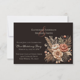 Invitación Flores de bodas occidentales en el país