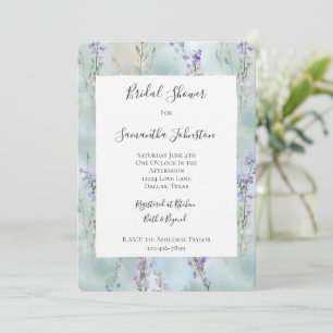 Invitación Flores de Bonito romántica ducha de novia