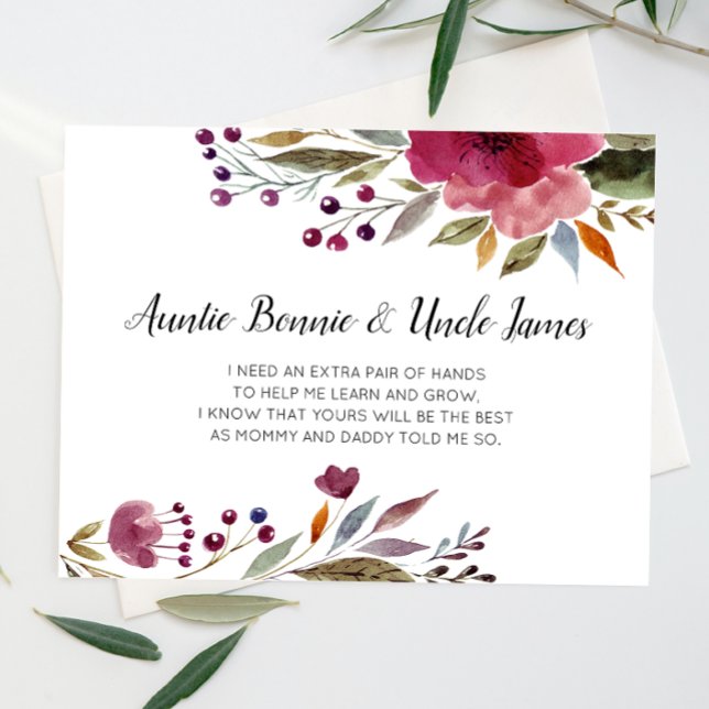 Invitación Flores De Borgoña Serás Mi Buena Propuesta (Subido por el creador)
