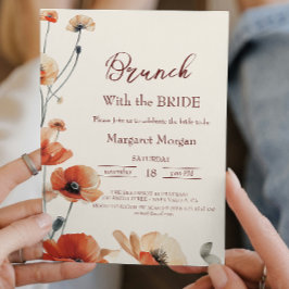 Invitación Flores De Cachorro Brunch Floral Con Novia