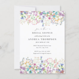 Invitación Flores de campo | Ducha nupcial floral pintada a m