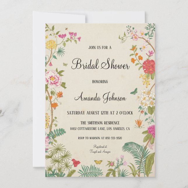 Invitación Flores de campo Flores silvestres Flores Florales  (Anverso)