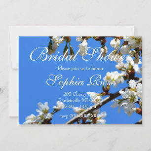 Invitación Flores de cerezo blanco de primavera