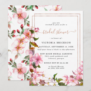 Invitación Flores de Cerezo Japonesas Despedida de Soltera