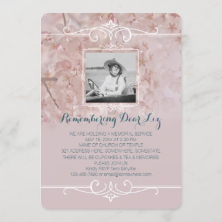 Invitación Flores de cerezo rosadas polvorientas de la