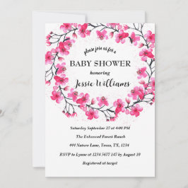 Invitación Flores de cerezo Sakura Flores de cerezo Ducha de 