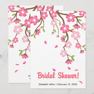 Invitación Flores de cerezo Sakura Flores de novia ducha