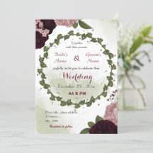 flores de ciruela rosa burgundy boda de guirnalda