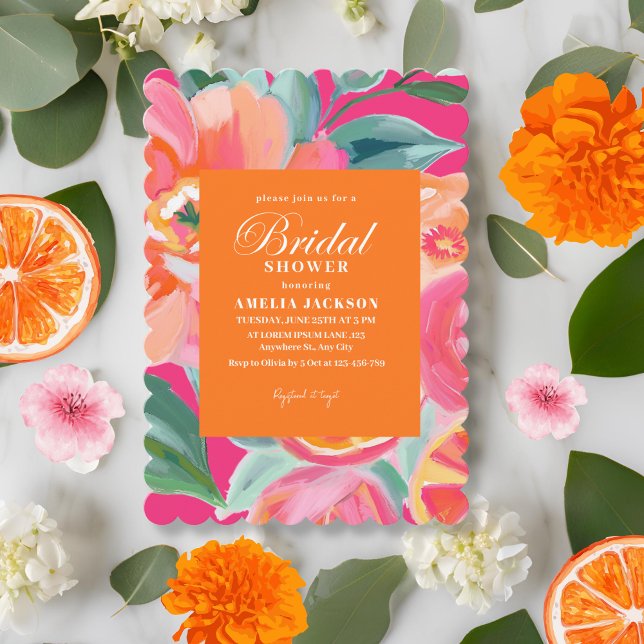 Invitación Flores de cítricos de verano y flores de naranja d (Subido por el creador)