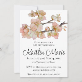 Invitación Flores de color agua de color turquesa