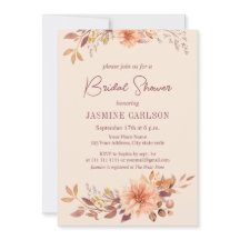 Flores de color de agua bohemia en ducha de novia