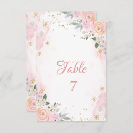 Invitación Flores de color de agua de moda Copos de nieve