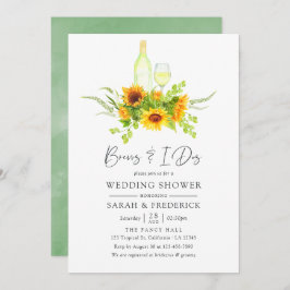 Invitación Flores de color de agua se frenan antes de la I Do