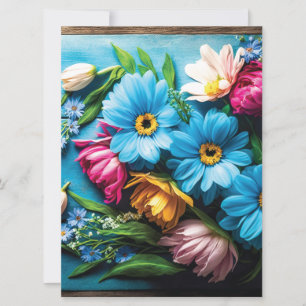 Invitación Flores de colores