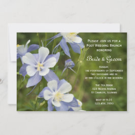 Invitación Flores de Columbina Azul Desayuno Brunch Post Boda