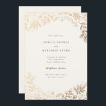 Invitación Flores de cosecha<br><div class="desc">Elegante floral dorada de Shelby Allison. Para las invitaciones coincidentes, tarjetas de respuesta, pegatinas y otros artículos, haga clic en el siguiente enlace para ver la totalidad de las Flores de cosecha.</div>