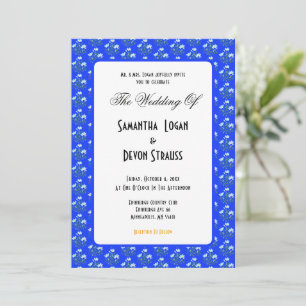 Invitación Flores de crocus azules