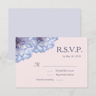 Invitación Flores de Dahlia lila boda floral rosa azul rosa R