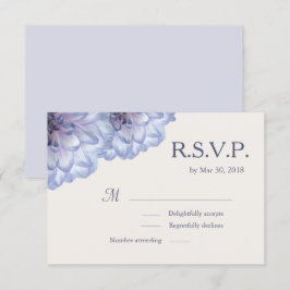 Invitación Flores de Dahlia lilac marfil boda floral RSVP
