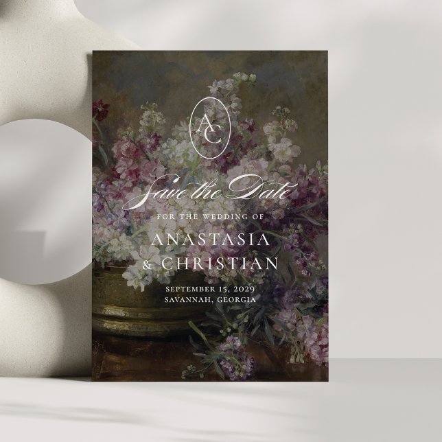 Invitación Flores de época, boda de arte fino (Subido por el creador)
