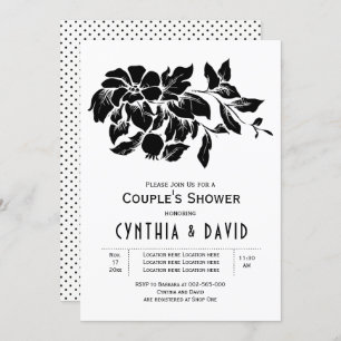 Invitación Flores de época boda de flores ducha