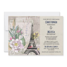 Flores de época, Torre Eiffel y Boda Burlap
