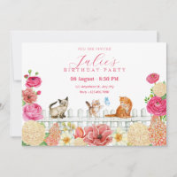 Flores de felinos cortos cumpleaños