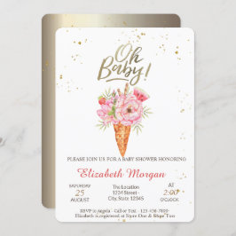 Invitación Flores de helado Oh Baby Summer Baby Shower