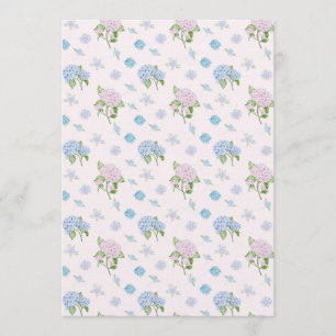 Invitación Flores de Hortensias de Acuarela Elegantes y Simpl