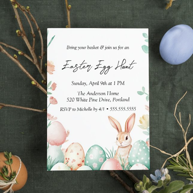 Invitación Flores de huevos de conejo Huevo de Pascua Caza (Subido por el creador)