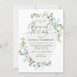 Invitación Flores de Invierno | Brunch de Bebé